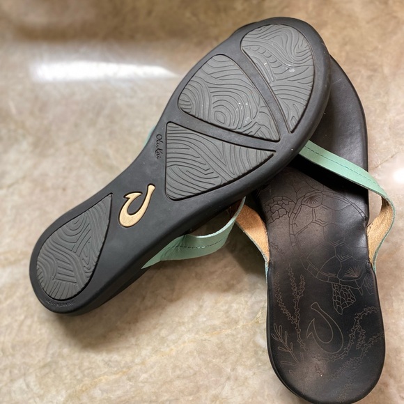 Olukai Honu mint green straps 7 - Picture 10 of 12
